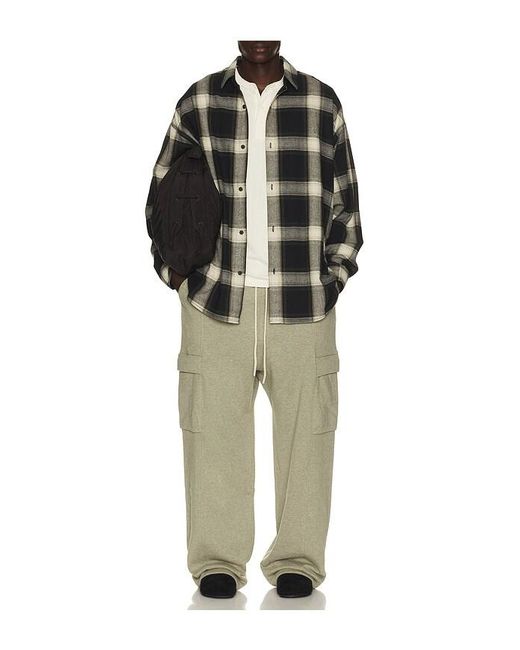 Fear Of God Black Button Up Shirt for men