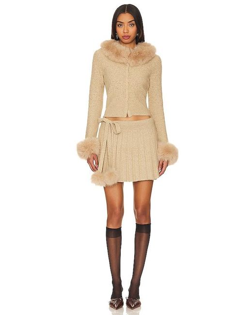 LOBA Natural Nili Pleated Wrap Skirt