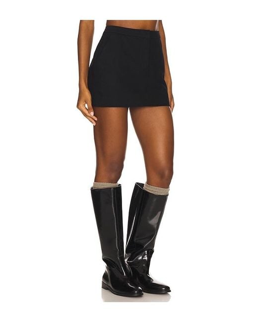 Line & Dot Black Eton Mini Skirt
