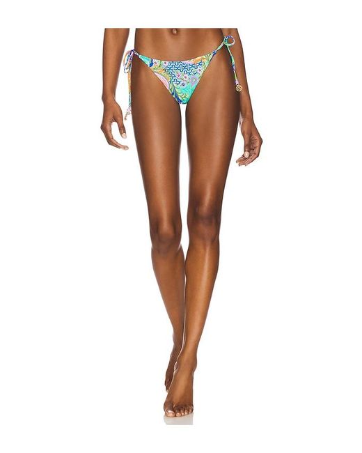 Luli Fama Multicolor Seamless Reversible Ruched Back Brazilian Tie Side Bottom