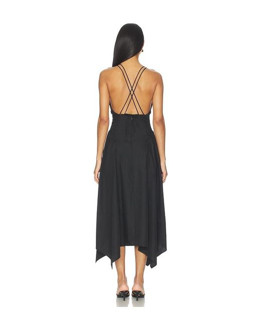 ALL THE WAYS Black Laren Midi Dress