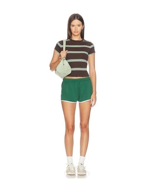 Madewell Green Stripe Crewneck 90S Tee