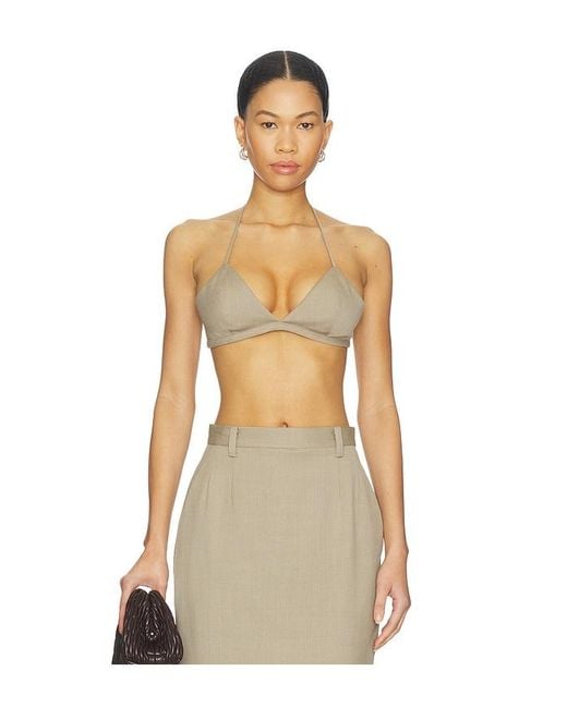 Mimchik Natural Faux Fur Trimmed Rosie Bra