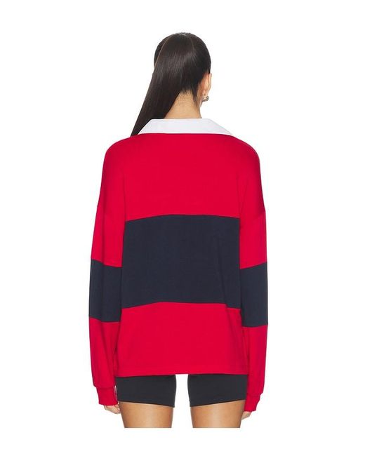 Splits59 Red Katie Fleece Rugby Pullover