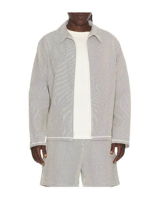 Bather White Pinstripe Tour Jacket for men