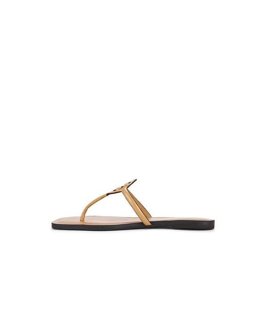 Tory Burch White Miller Square Toe Flip Flop