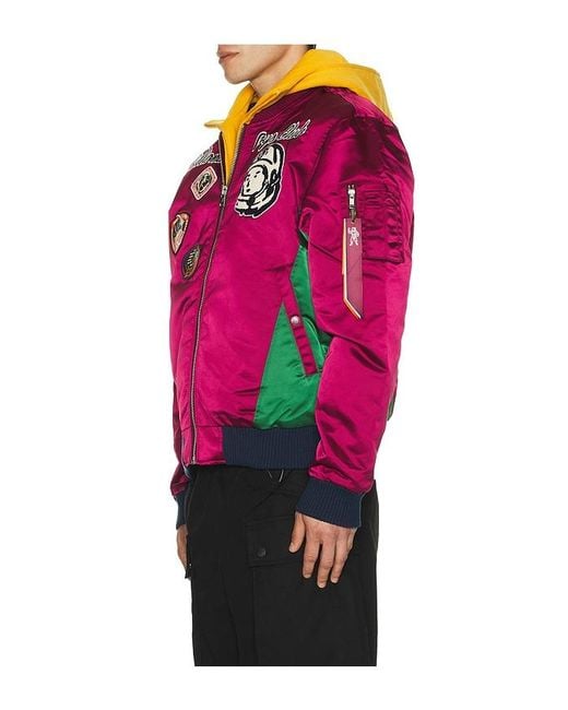 BBCICECREAM Pink Space Suit Bomber Jacket for men