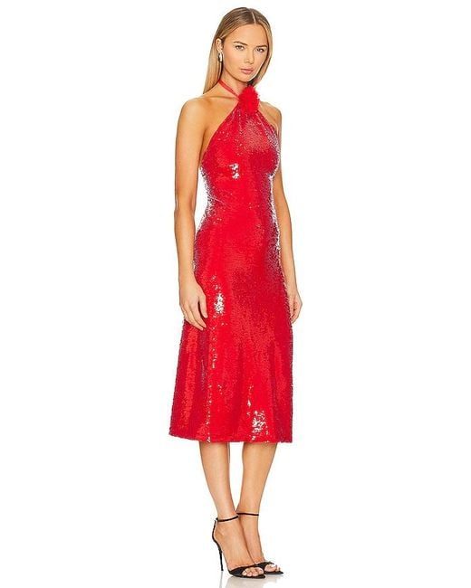Le Superbe Red Kaia Botanica Sequin Dress