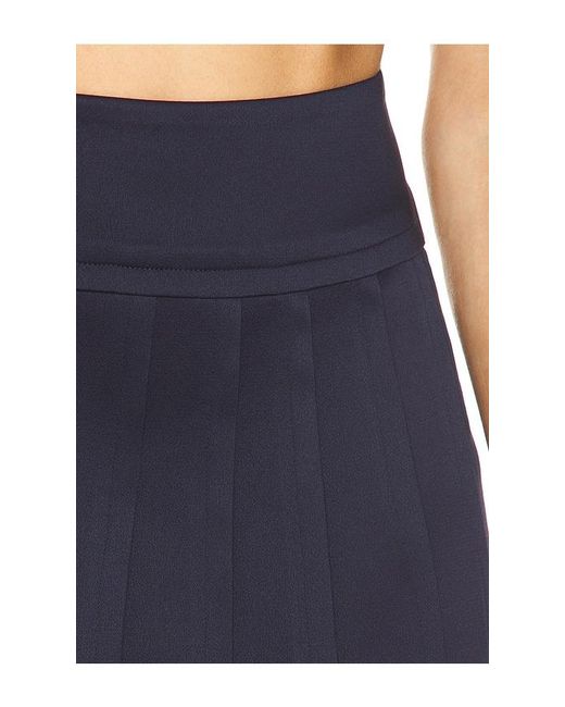 Monse Blue Panel Fringe Skirt