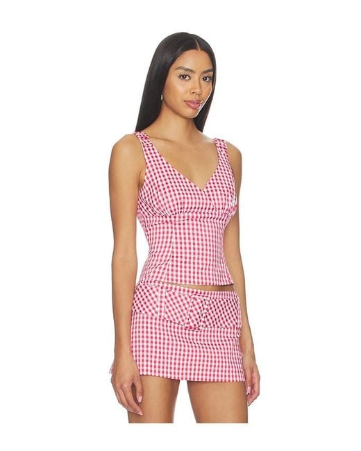 Amanda Uprichard Pink Alistair Top