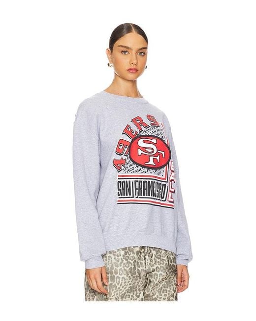 Junk Food White 49Ers Backfield Crewneck