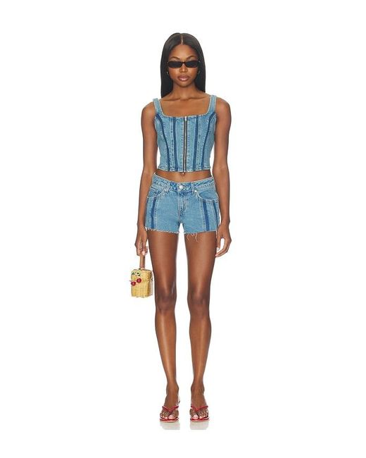 Levi's Blue Seamed Zip Bustier