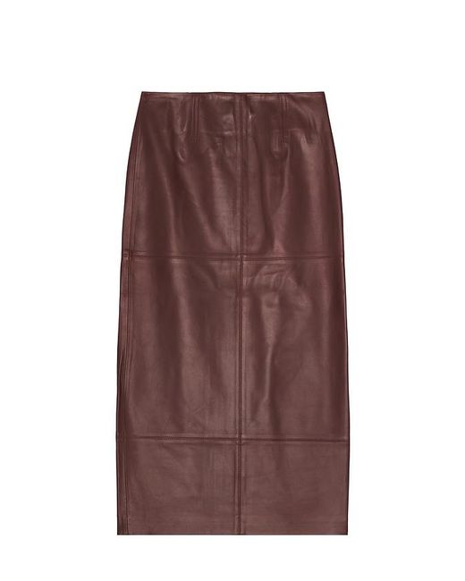 SRG Red Mango Leather Skirt