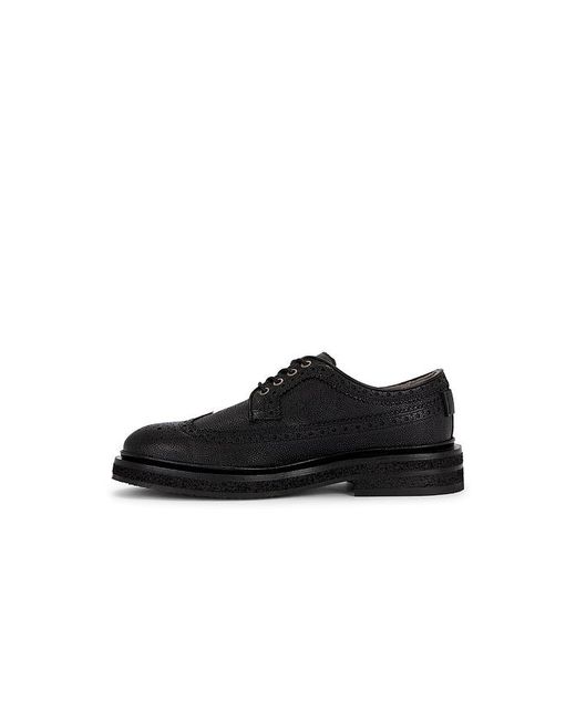 AllSaints Black Escher Brogue Shoe for men