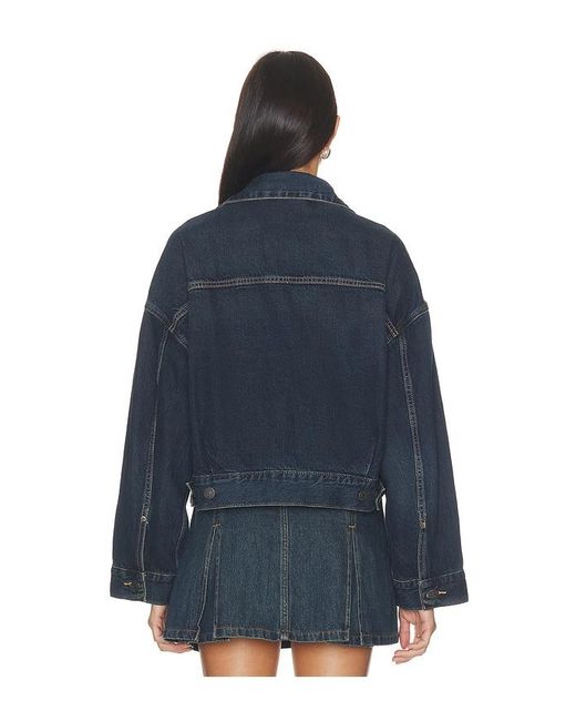 Levi's Blue Loose Crop Trucker Jacket
