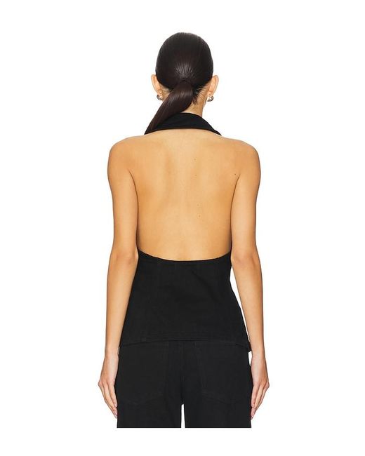 Chaleco Denim En Color Negro Talla (También En S) WeWoreWhat de color Black