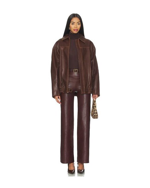 Commando Brown Faux Leather Wide Leg Pant
