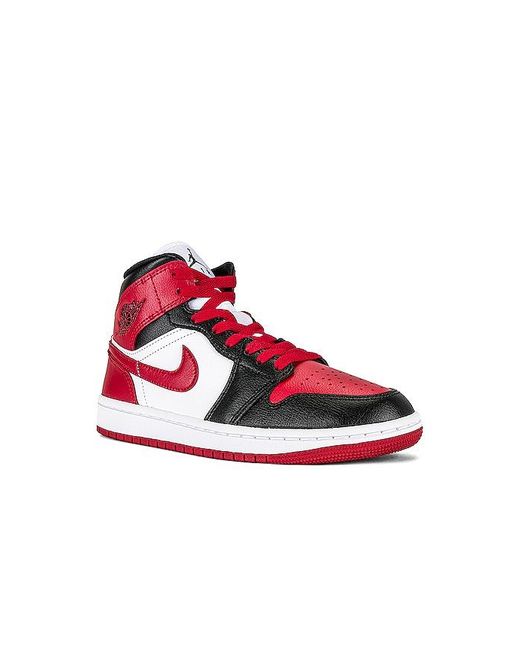 Nike Red Air 1 Mid Sneaker