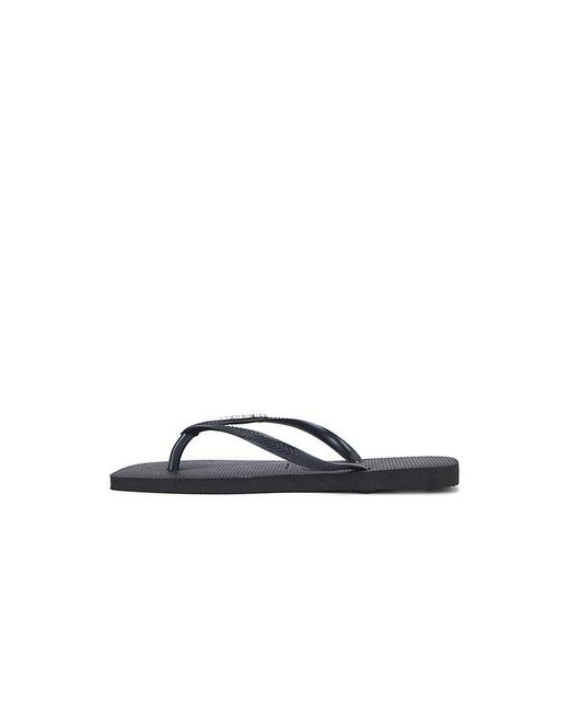 Havaianas Black Slim Square Logo Sandal