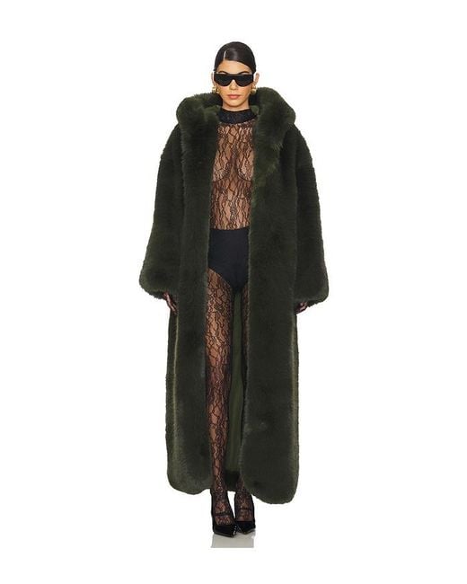 GIUSEPPE DI MORABITO Black Faux Fur Coat