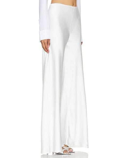 Norma Kamali White Bias Elephant Pant