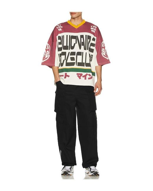 BBCICECREAM Red Blitz Oversized Tee for men