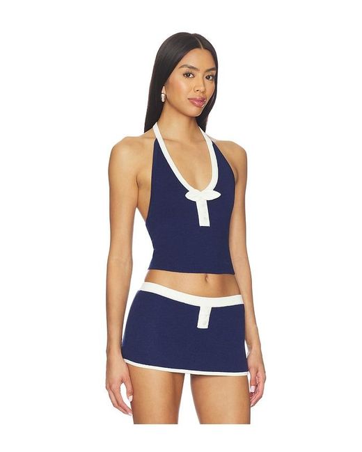 Caroline Top en Navy For Love & Lemons en coloris Blue
