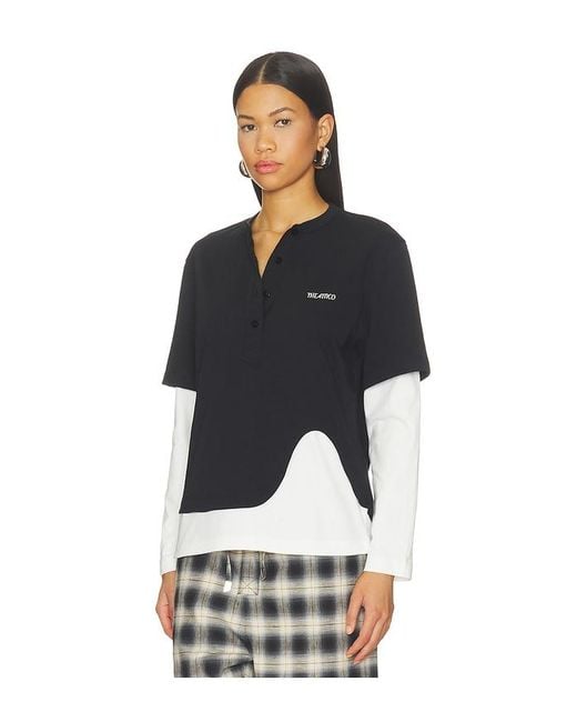 The Attico Black Layered Tee