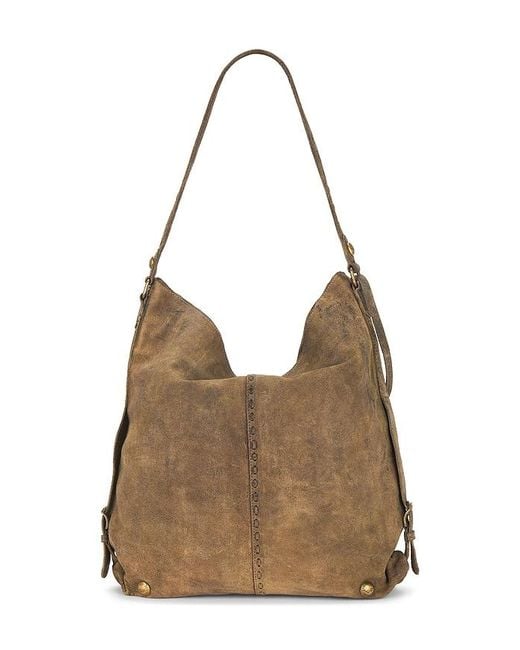 Free People Brown Wtf Dallas Distressed Shoulder Bag