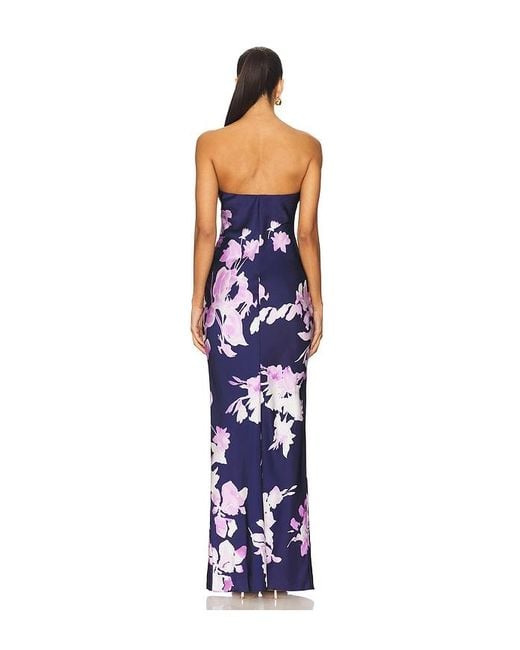 Rococo Sand Blue Strapless Maxi Dress