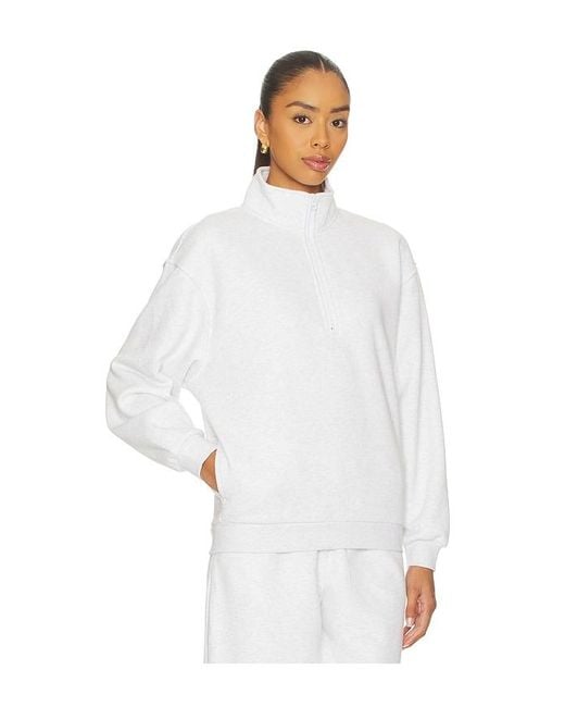 WellBeing + BeingWell White Remy Half Zip