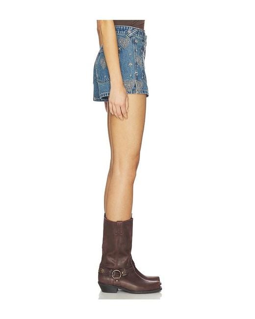 Free People Blue X We The Free Bettie Embroidered Short