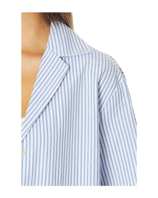 GOOD AMERICAN White Camp Shirt