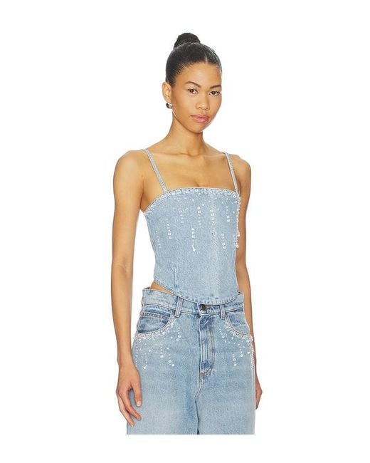 GIUSEPPE DI MORABITO White Denim Top