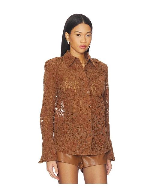 NonChalant Label Brown Eliza Top