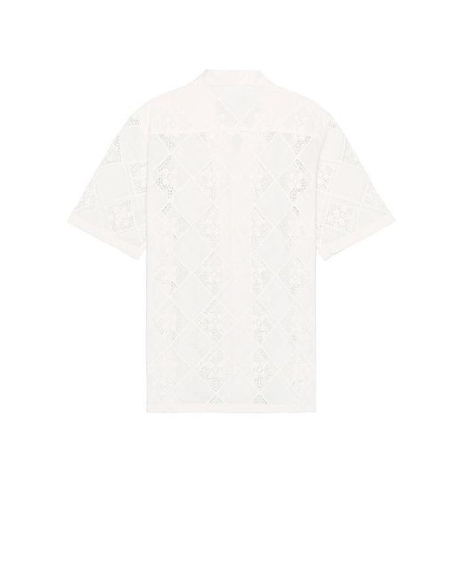 AllSaints White Vista Short Sleeve Shirt for men
