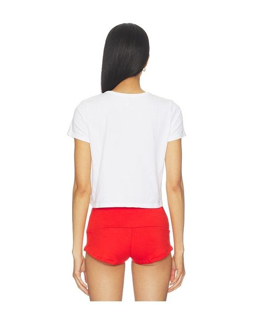 Sunny Somewhere Red Montauk Lighthouse Tiny Tee