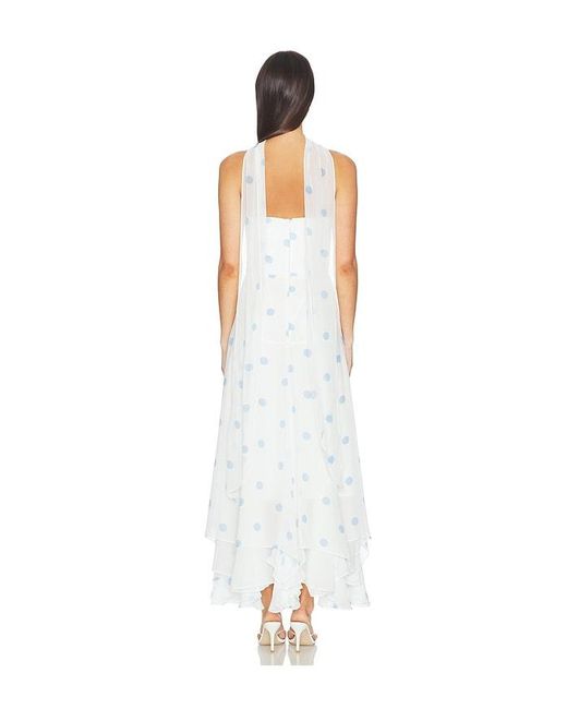 Amanda Uprichard White Monterey Dress With Scarf