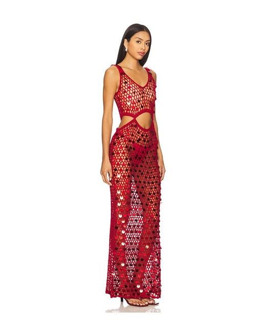 superdown Red Elena Maxi Dress