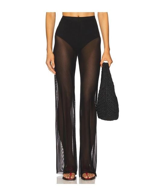 GOOD AMERICAN Black Weite Hose