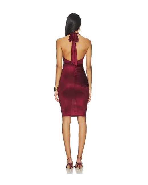 Alice + Olivia Red Romy Midi Dress