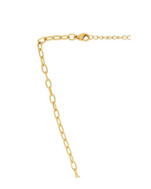 petit moments Metallic Pearl Drop Lariat Necklace