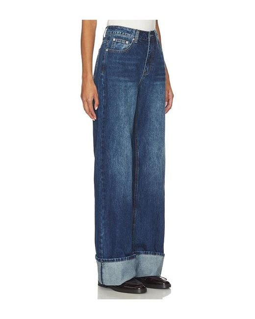 superdown Blue Lulu Cuffed Jean