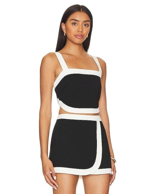 Amanda Uprichard Black Porsha Top