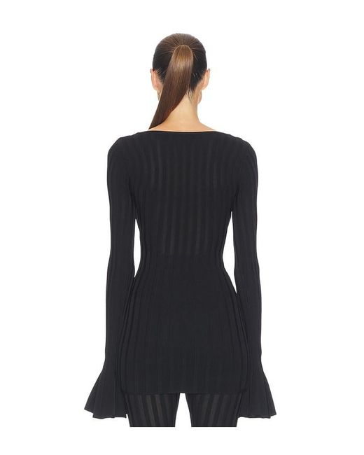 Helsa Black Kayleigh Flared Tunic