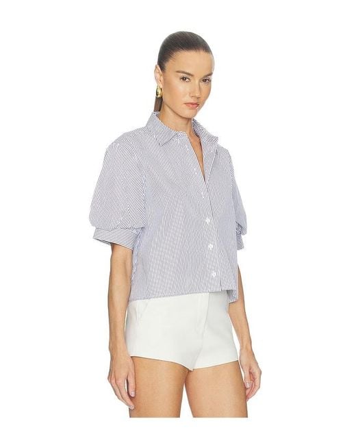 FRAME White The Billow Sleeve Shirt