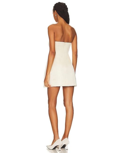 WeWoreWhat White Strapless Peplum Mini Dress