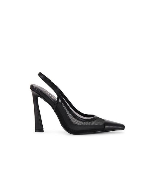 Raye Black Vaneau Mesh Slingback Stiletto Pumps