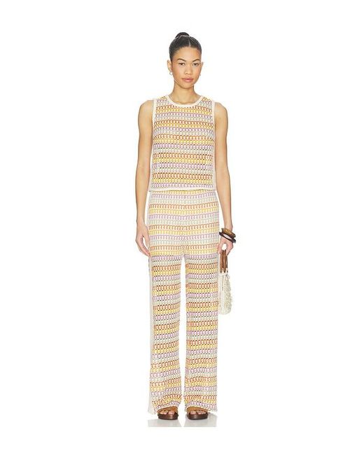 Central Park West Natural Celine Crochet Button Back Shell