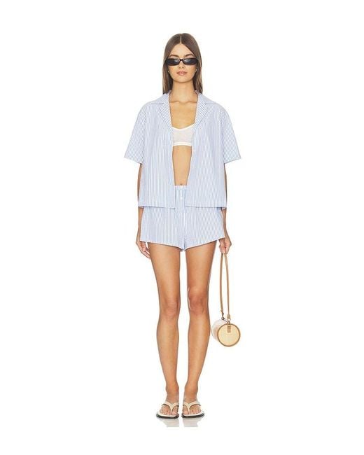 GOOD AMERICAN Blue The Pull On Shorts